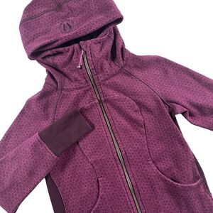 Lululemon Scuba Hoodie Star Pixel Raspberry Bordeaux Drama Women's 6 Full Zip